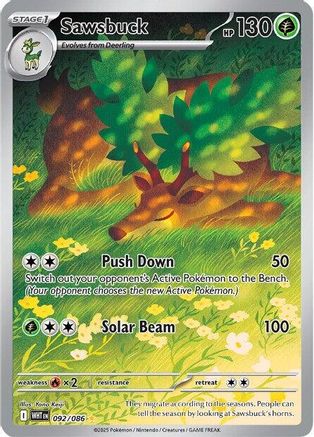 SV White Flare  092/086 Sawsbuck  - Holofoil - Illustration Rare
