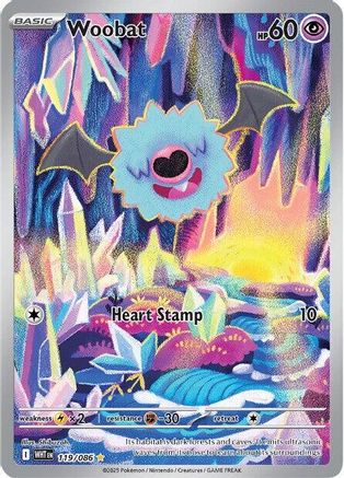SV White Flare  119/086 Woobat  - Holofoil - Illustration Rare