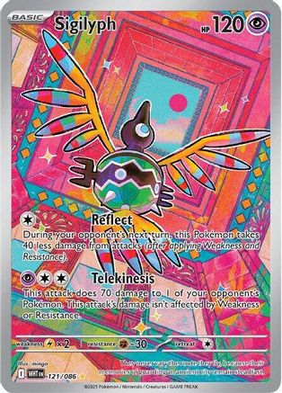 SV White Flare  121/086 Sigilyph  - Holofoil - Illustration Rare