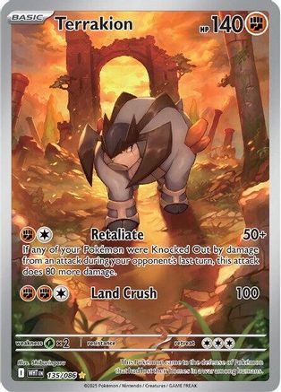 SV White Flare  135/086 Terrakion  - Holofoil - Illustration Rare