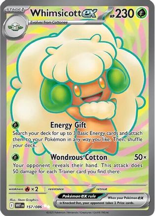 SV White Flare  157/086 Whimsicott ex  - Holofoil - Ultra Rare