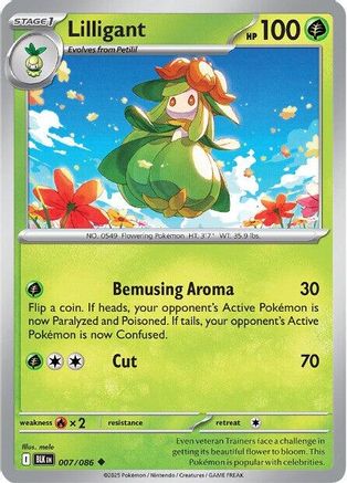 SV Black Bolt  007/086 Lilligant  - Reverse Holofoil - Uncommon