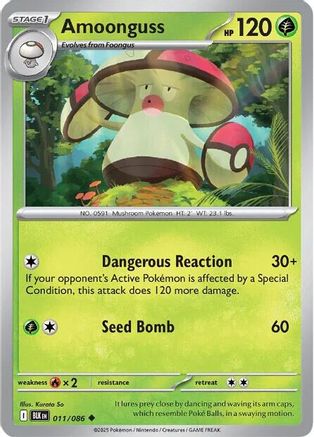 SV Black Bolt  011/086 Amoonguss  - Reverse Holofoil - Uncommon