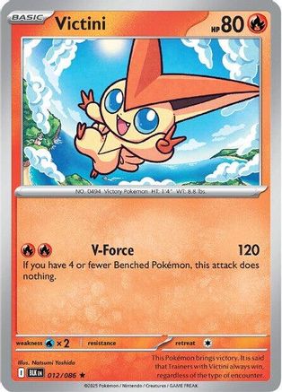 SV Black Bolt  012/086 Victini  - Holofoil - Rare