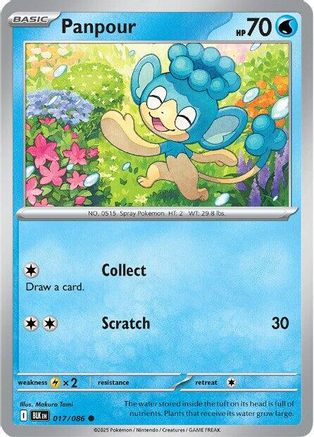 SV Black Bolt  017/086 Panpour  - Reverse Holofoil - Common