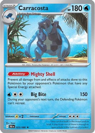 SV Black Bolt  023/086 Carracosta  - Reverse Holofoil - Rare