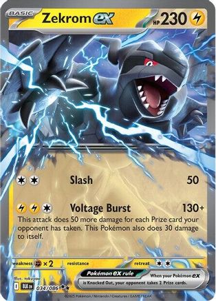 SV Black Bolt  034/086 Zekrom ex  - Holofoil - Double Rare