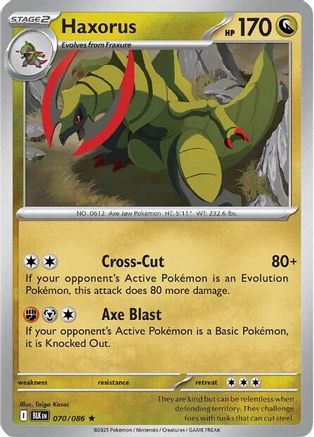 SV Black Bolt  070/086 Haxorus  - Holofoil - Rare