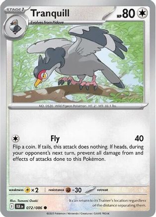 SV Black Bolt  072/086 Tranquill  - Common