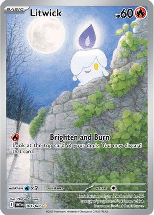 SV White Flare  101/086 Litwick  - Holofoil - Illustration Rare
