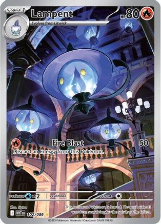 SV White Flare  102/086 Lampent  - Holofoil - Illustration Rare