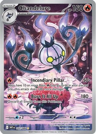 SV White Flare  103/086 Chandelure  - Holofoil - Illustration Rare