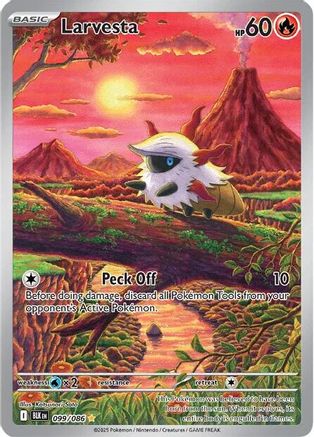 SV Black Bolt  099/086 Larvesta  - Holofoil - Illustration Rare