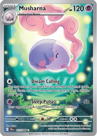 SV Black Bolt  117/086 Musharna  - Holofoil - Illustration Rare