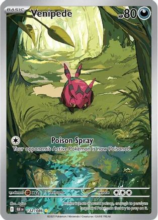 SV Black Bolt  132/086 Venipede  - Holofoil - Illustration Rare