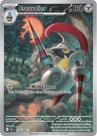 SV Black Bolt  138/086 Escavalier  - Holofoil - Illustration Rare