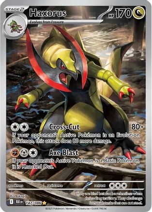 SV Black Bolt  147/086 Haxorus  - Holofoil - Illustration Rare