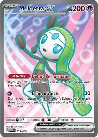 SV Black Bolt  159/086 Meloetta ex  - Holofoil - Ultra Rare
