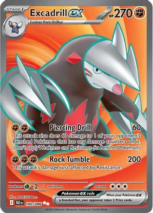 SV Black Bolt  160/086 Excadrill ex  - Holofoil - Ultra Rare