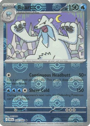 SV Black Bolt  026/086 Beartic (Poke Ball Pattern)  - Holofoil - Rare