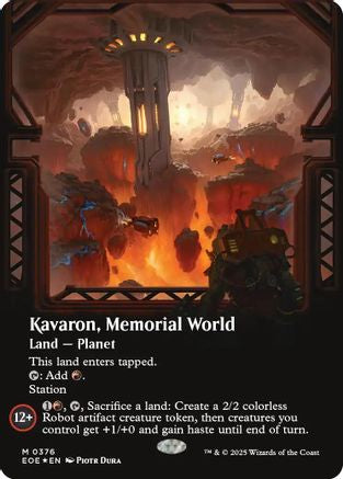 Edge of Eternities - (EOE-376) - Kavaron, Memorial world (Borderless) (Galaxy Foil) Foil