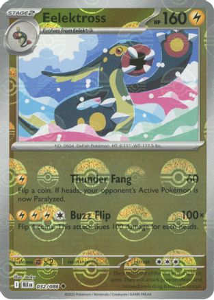 SV Black Bolt  032/086 Eelektross (Poke Ball Pattern)  - Holofoil - Uncommon