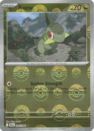 SV Black Bolt  068/086 Axew (Poke Ball Pattern)  - Holofoil - Common
