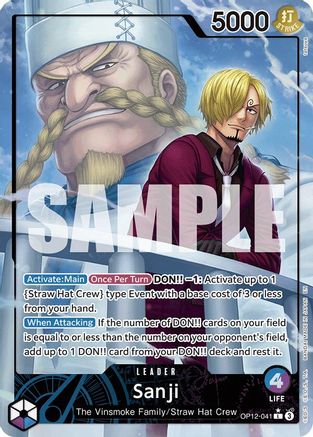 Legacy of the Master  OP12-041 Sanji (041) (Alternate Art) (OP12-041)  - Foil - Leader