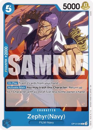 Legacy of the Master  OP12-046 Zephyr(Navy) (OP12-046)  - Common
