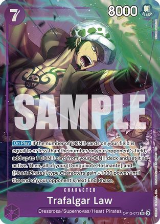 Legacy of the Master  OP12-073 Trafalgar Law (073) (Alternate Art) (OP12-073)  - Foil - Super Rare