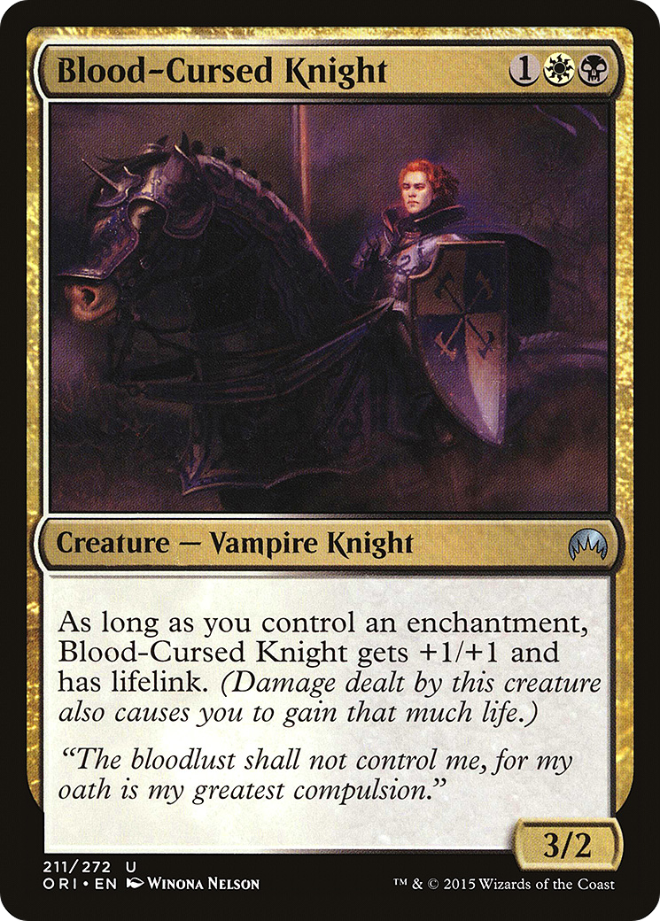 Magic Origins - (ORI-211) - Blood-Cursed Knight Foil