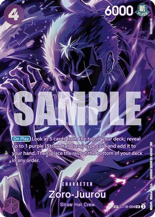 Legacy of the Master  ST18-004 Zoro-Juurou (SP) (ST18-004)  - Foil - Super Rare