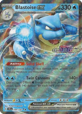 Miscellaneous Cards & Products  030 Blastoise ex (Stellar Crown Stamp)  - Holofoil - Double Rare