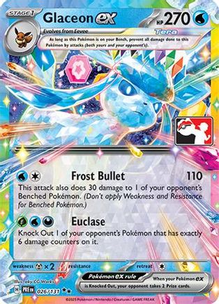 Prize Pack Series Cards  026/131 Glaceon ex  - Holofoil - Double Rare