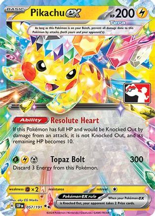 Prize Pack Series Cards  057/191 Pikachu ex  - Holofoil - Double Rare