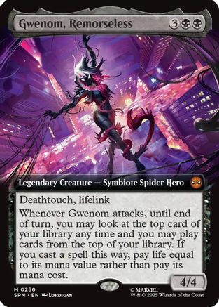 Marvel's Spider-Man - (SPM-256) - Gwenom, Remorseless (Extended Art) Foil