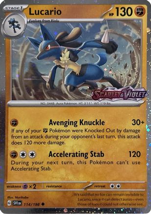 Miscellaneous Cards & Products  114 Lucario (Scarlet & Violet Stamp)  - Holofoil - Uncommon
