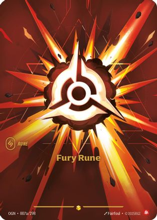 Origins (007a/298): Fury Rune (Alternate Art) - Foil