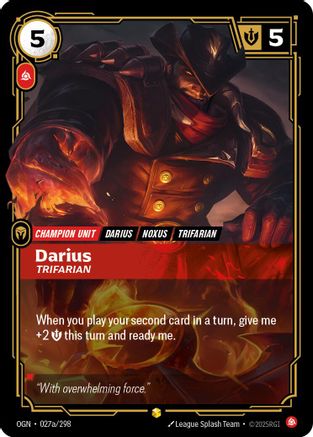 Origins (027a/298): Darius - Trifarian (Alternate Art) - Foil