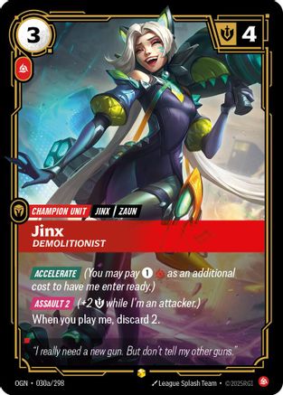 Origins (030a/298): Jinx - Demolitionist (Alternate Art) - Foil