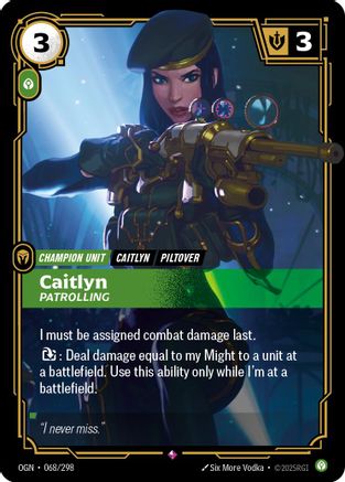 Origins (068/298): Caitlyn - Patrolling - Foil