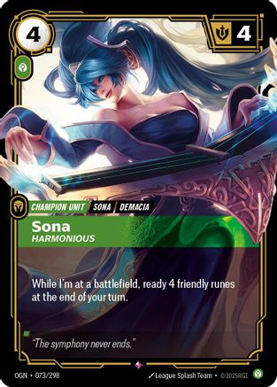 Origins (073/298): Sona - Harmonious - Foil