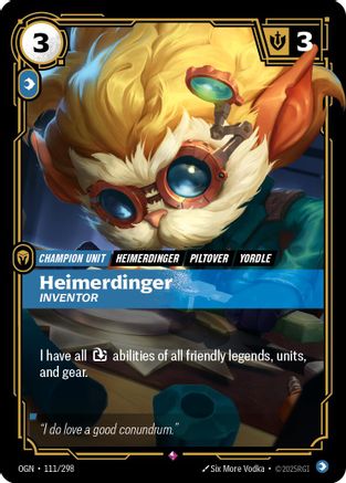 Origins (111/298): Heimerdinger - Inventor - Foil