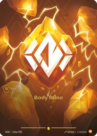 Origins (126a/298): Body Rune (Alternate Art) - Foil