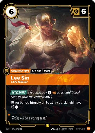 Origins (151a/298): Lee Sin - Centered (Alternate Art) - Foil