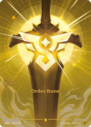 Origins (214a/298): Order Rune (Alternate Art) - Foil