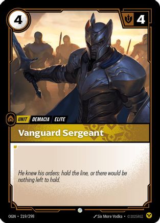 Origins (219/298): Vanguard Sergeant -