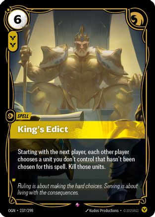 Origins (237/298): King's Edict - Foil