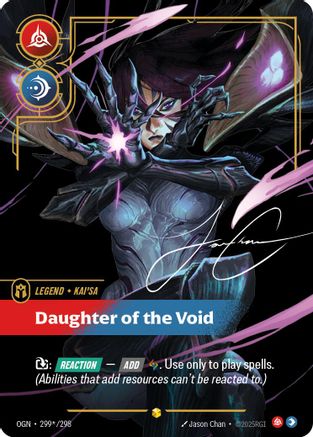 Origins (299*/298): Kai'Sa - Daughter of the Void (Signature) - Foil
