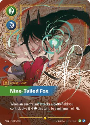 Origins (303*/298): Ahri - Nine-Tailed Fox (Signature) - Foil